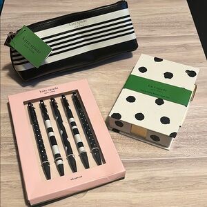 Kate Spade Black and White Stationery Set